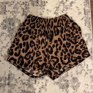 SHEIN leopard shorts